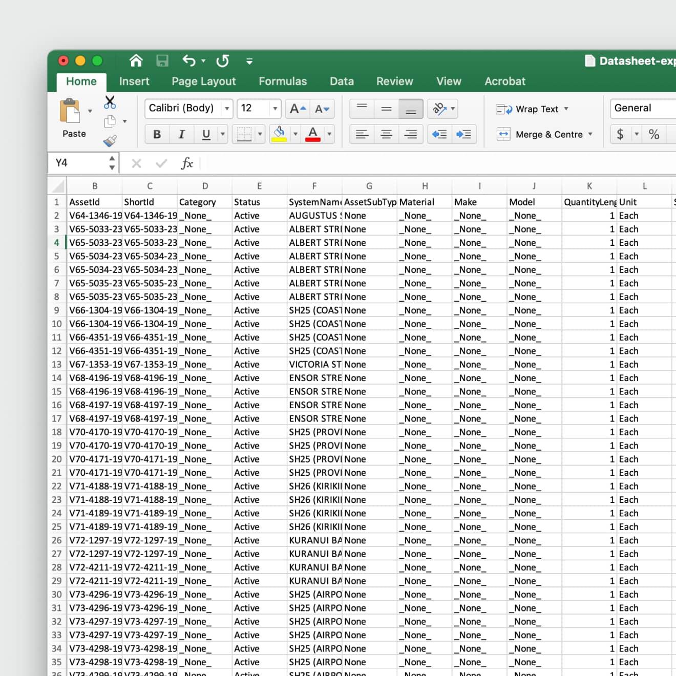 Raw data in a spreadsheet to be migrated via portal